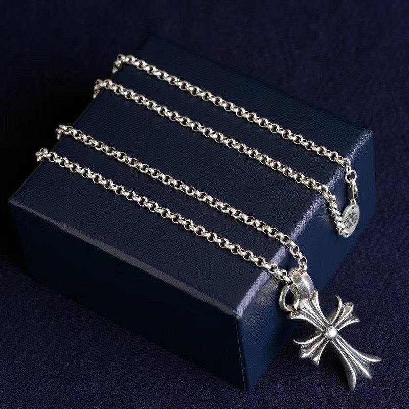 Martin Graham pendant necklace in polished metal-tone – styled product view