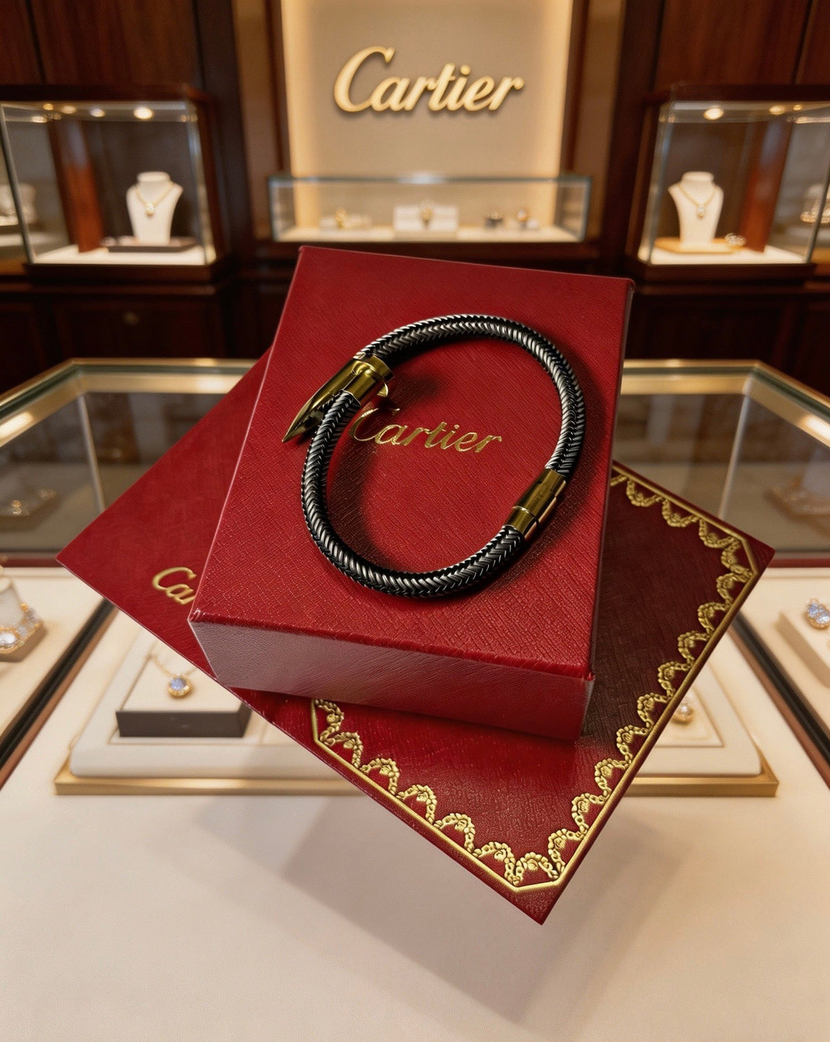 Martin Graham bracelet in polished metal-tone – close-up detail