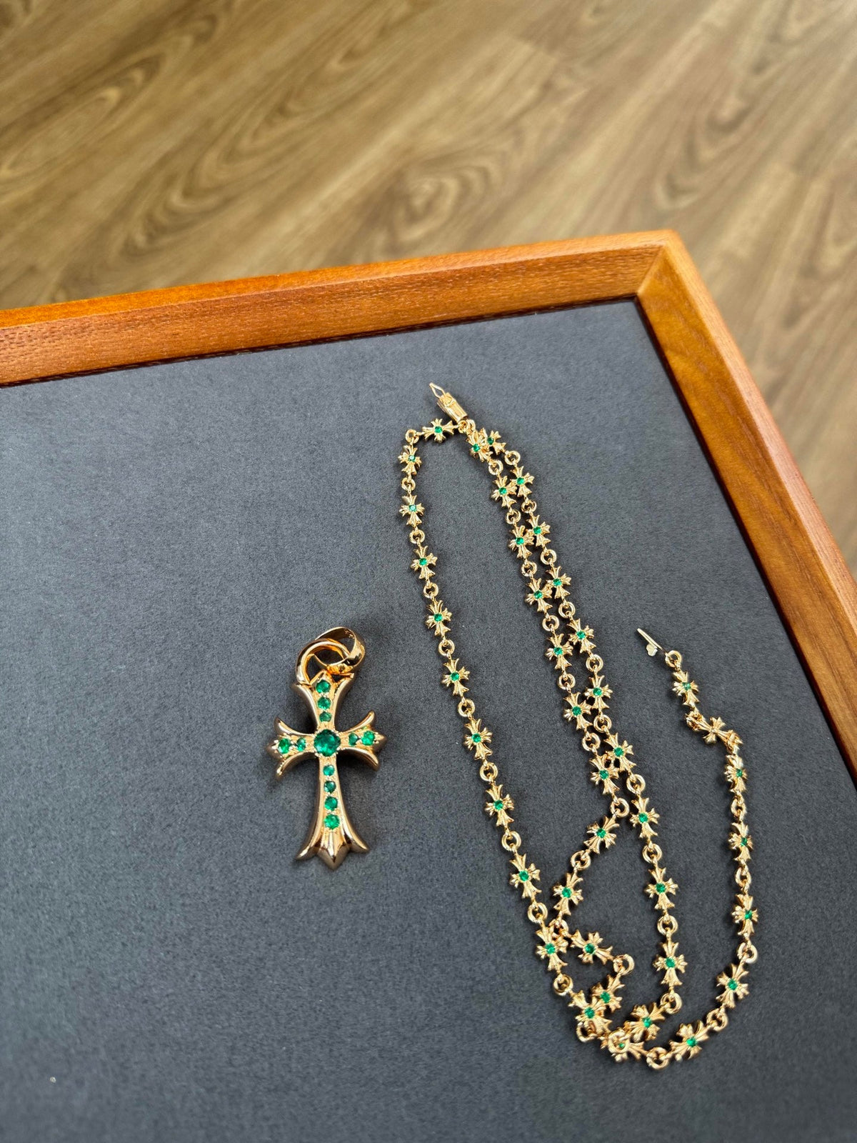 Martin Graham jewelry accessory in polished metal-tone – styled product view