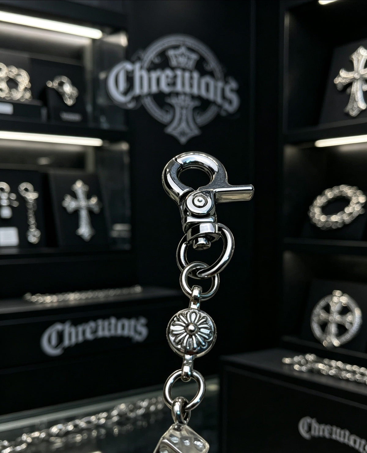 Martin Graham chain accessory in polished metal-tone – styled product view