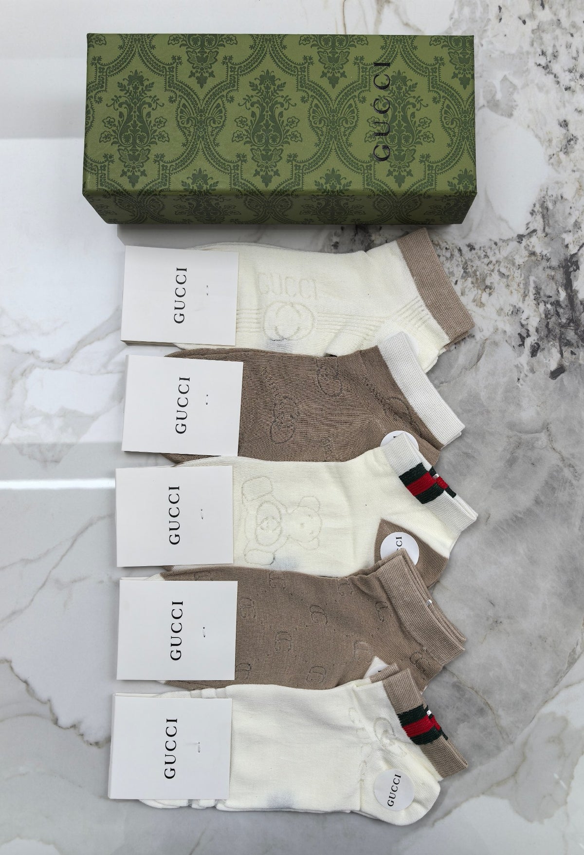 Gucci Modal No-Show Socks - 5-Pair Set