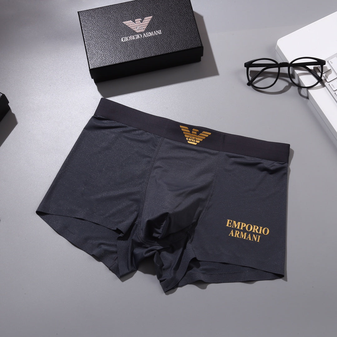 Emporio Armani 84/16 Nylon-Spandex Men's Boxer Briefs - 3-Piece Box - Sizes L-XXXL