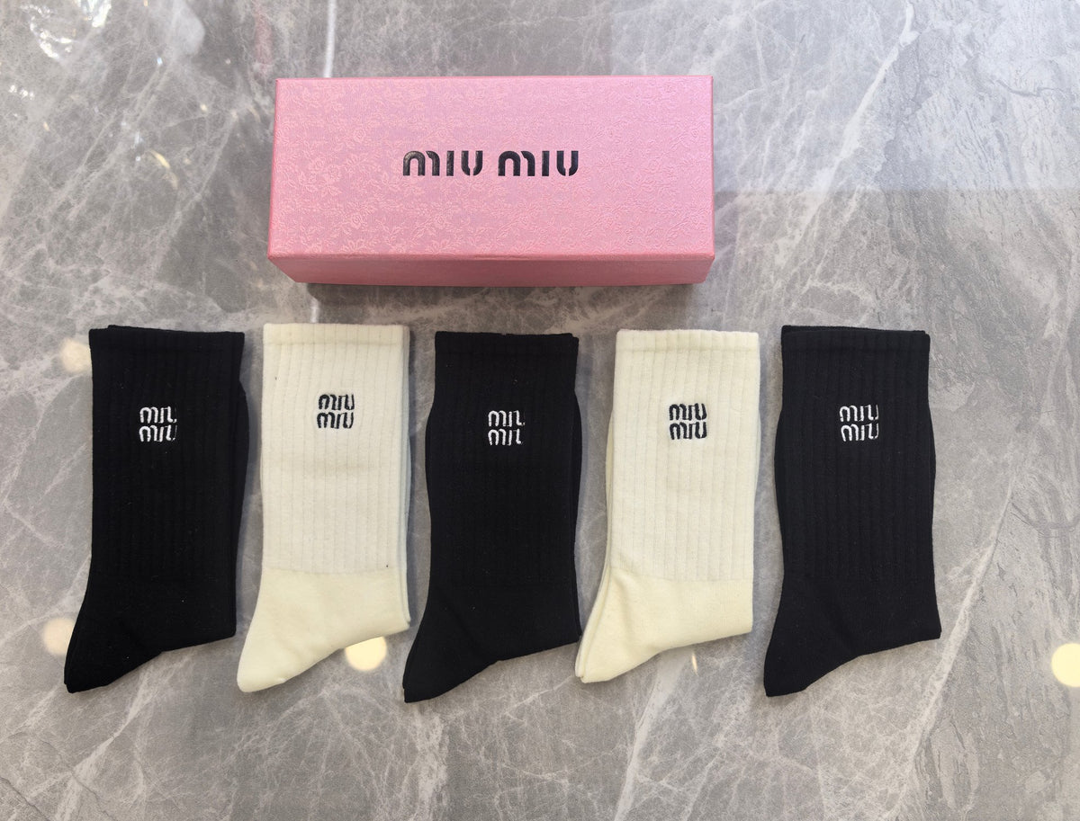Miu Miu Cotton Socks - 5-Pair Set