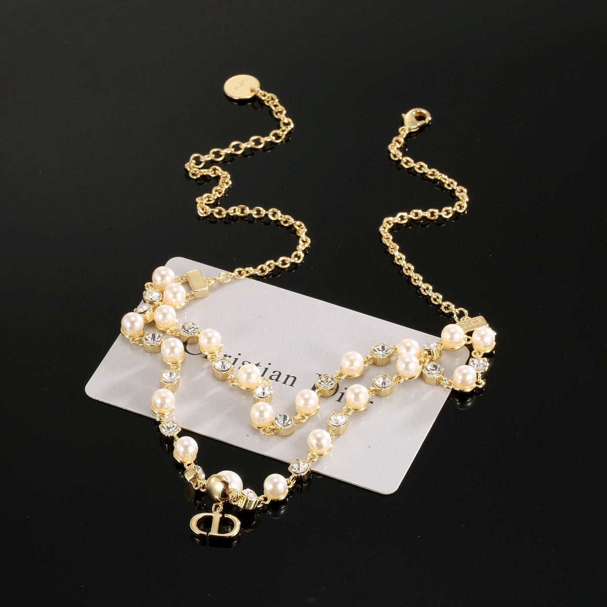 Martin Graham pendant necklace in polished metal-tone – main product view
