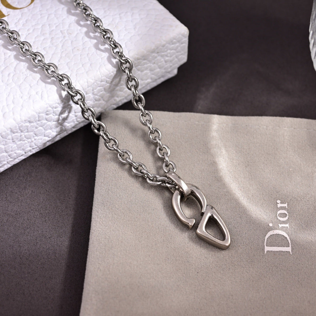 Martin Graham pendant necklace in polished metal-tone – main product view