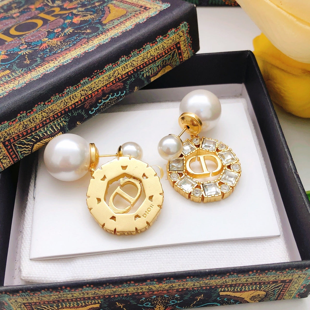 Martin Graham stud earrings in polished metal-tone – main product view