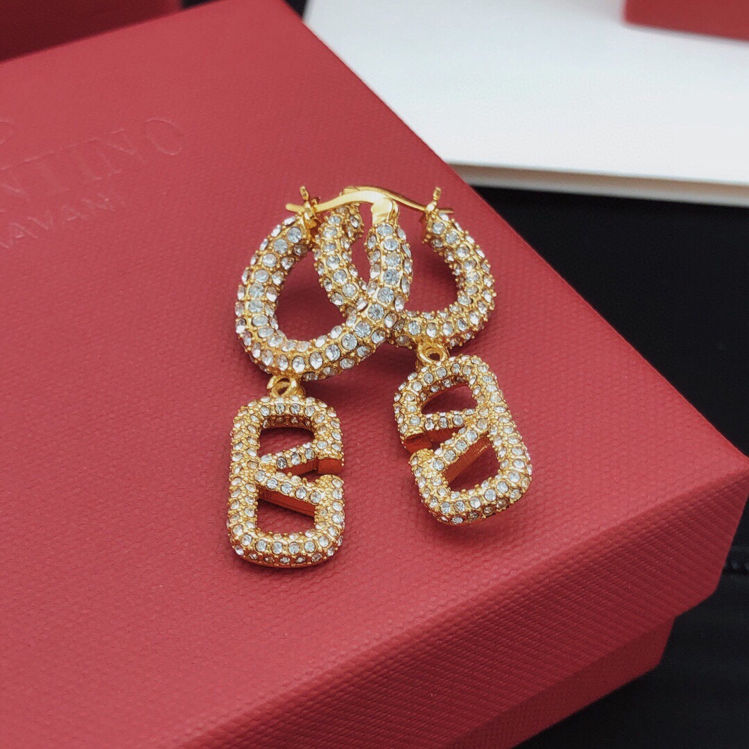 Martin Graham drop earrings in polished metal-tone – main product view