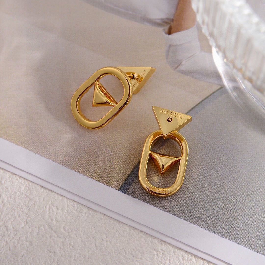 Martin Graham stud earrings in polished metal-tone – main product view