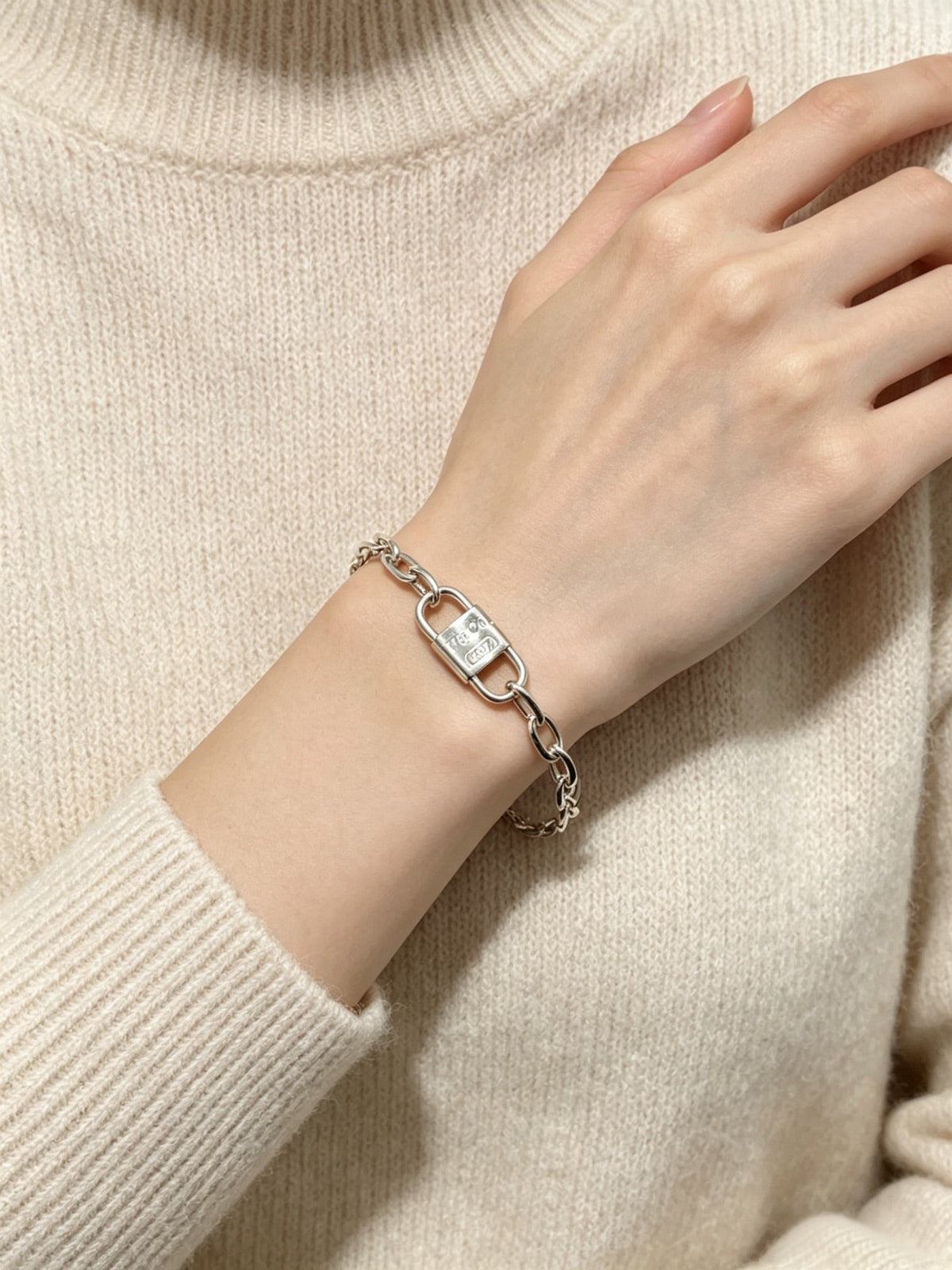 Martin Graham bracelet in polished metal-tone – detail view