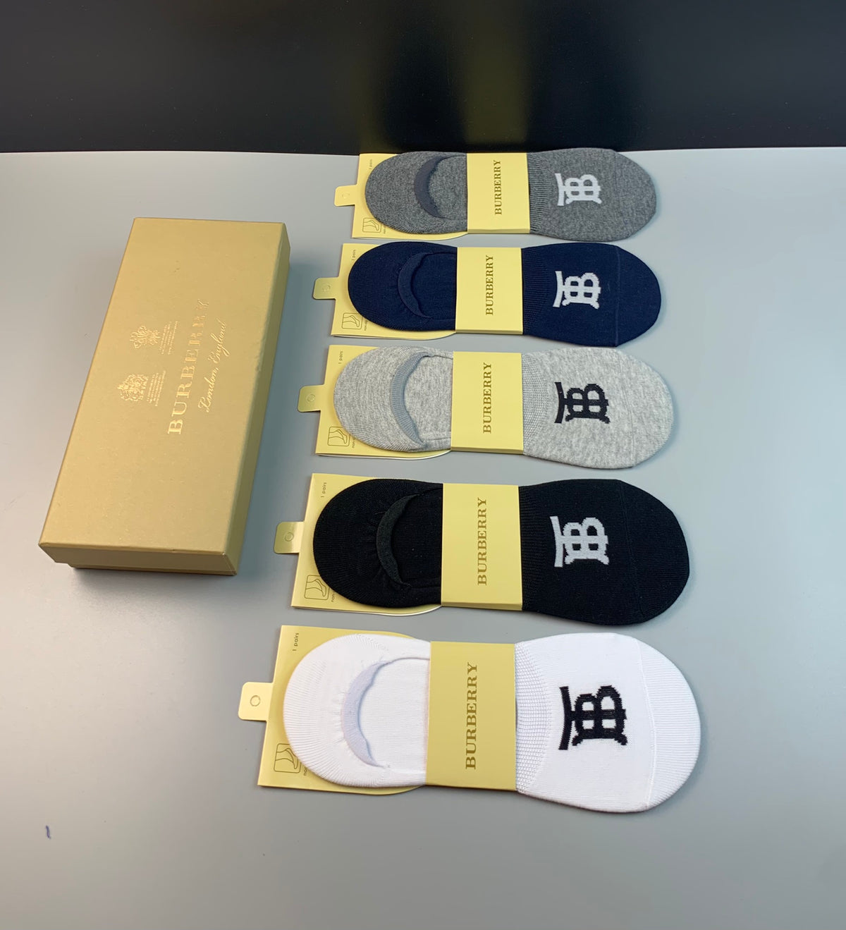 Burberry Bold Initial No-Show Socks - 5-Pair Set