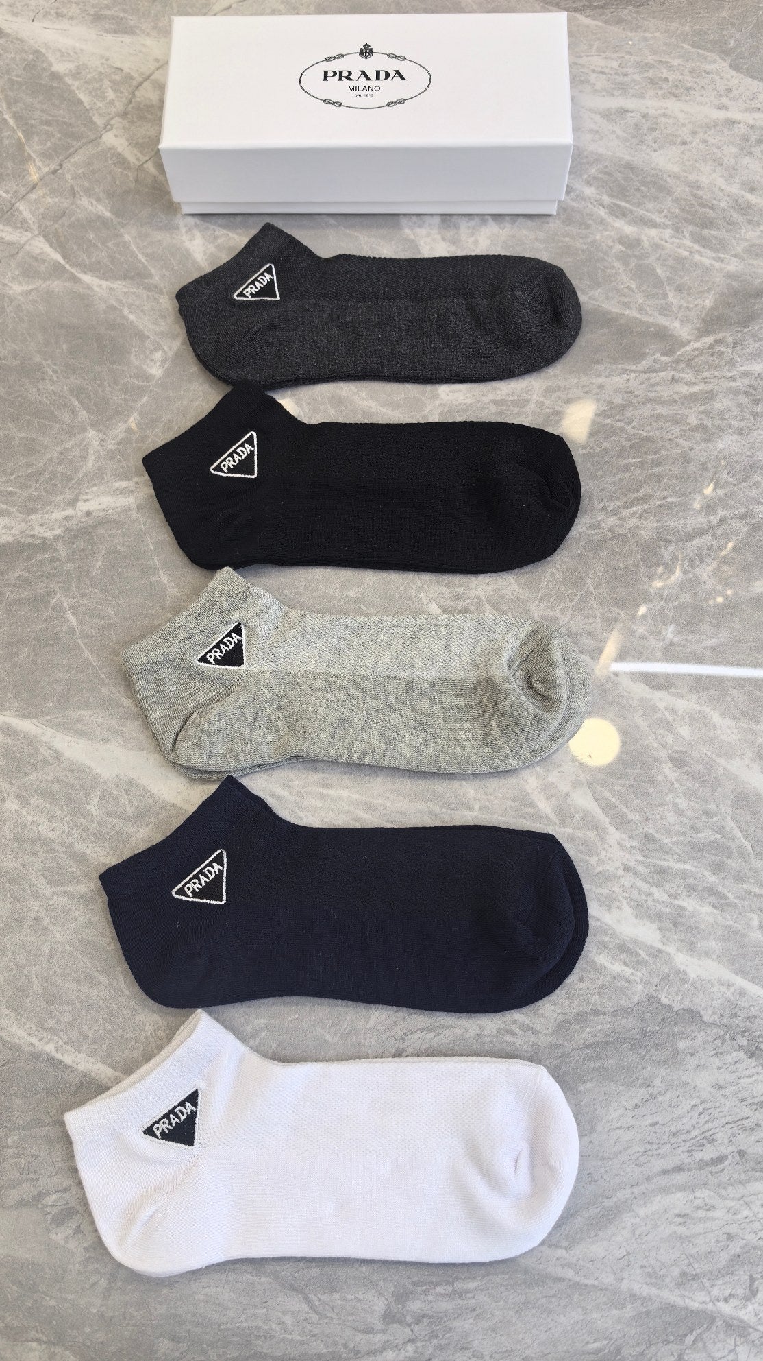 Prada Cotton Socks – 5-Pair Pack