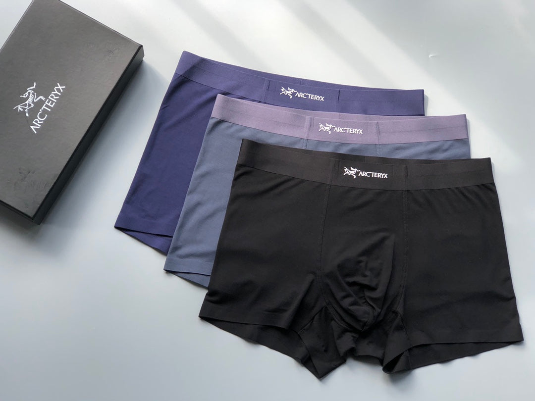 Arc'teryx Modal Visible All-Over Pattern And Logo Details Men's Boxer Briefs - 3-Piece Box