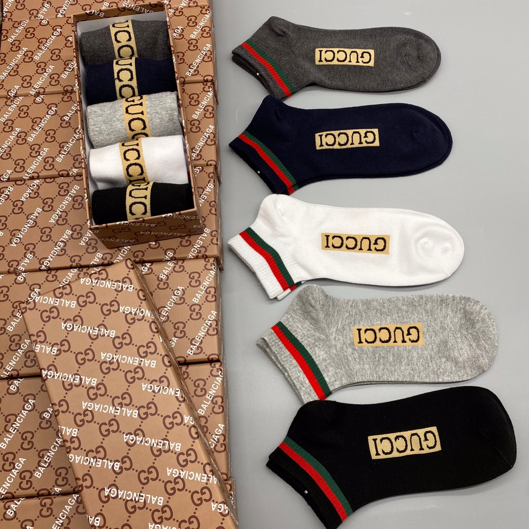 Gucci 83/17 Nylon-Spandex Breathable Socks – 5-Pair Pack