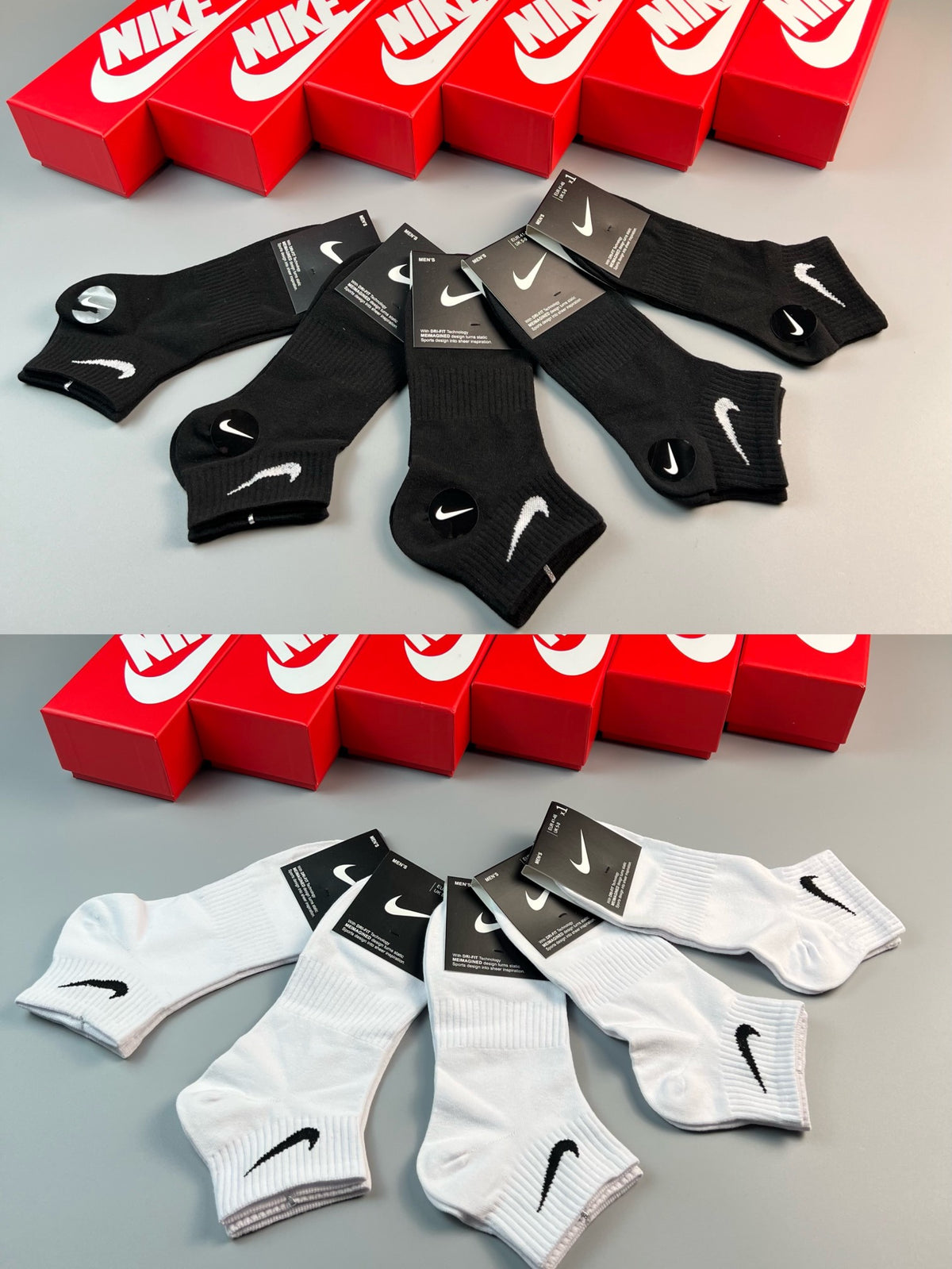 Nike Cotton Ankle Socks - Black & White