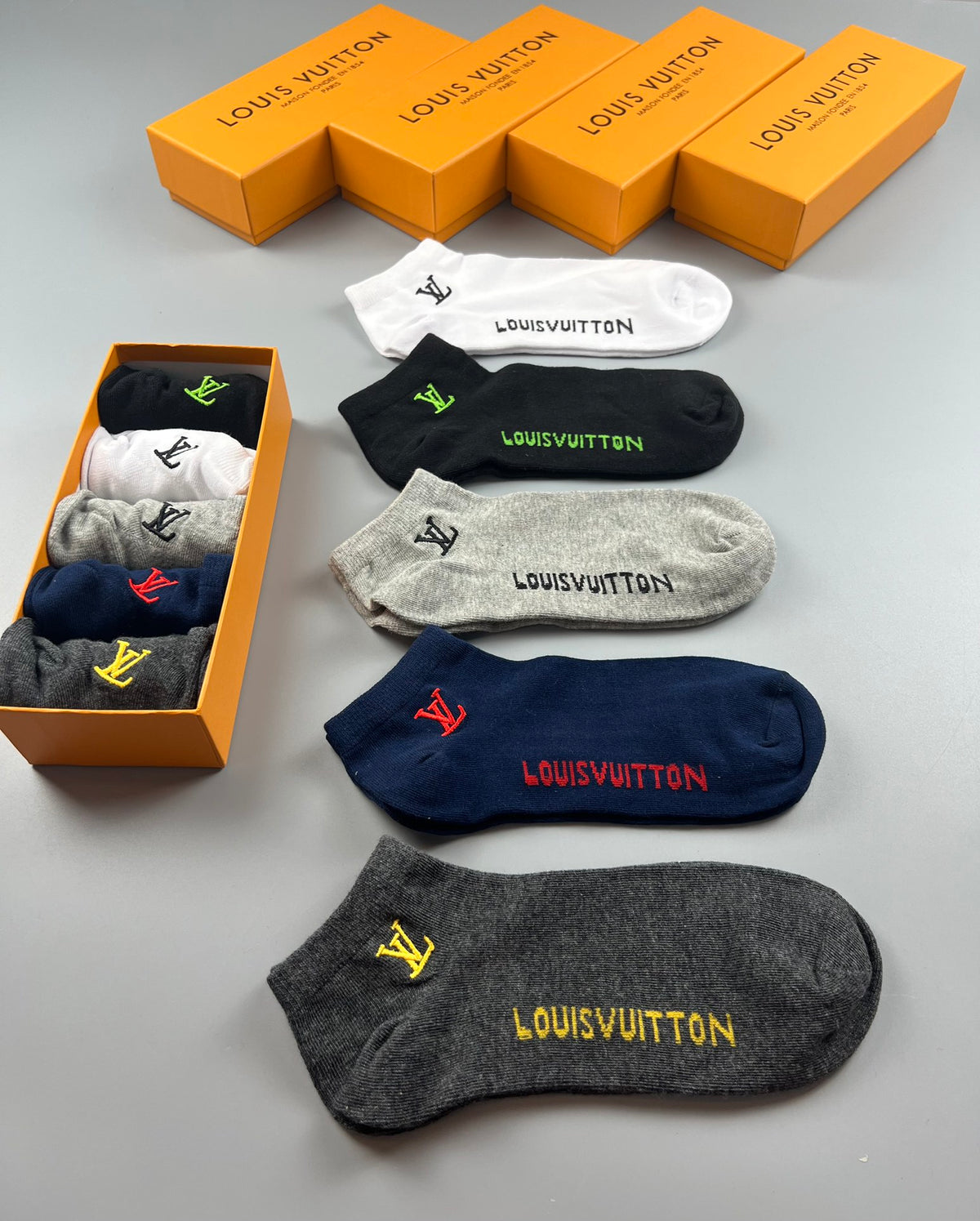 Louis Vuitton No-Show Socks - 5-Pair Set