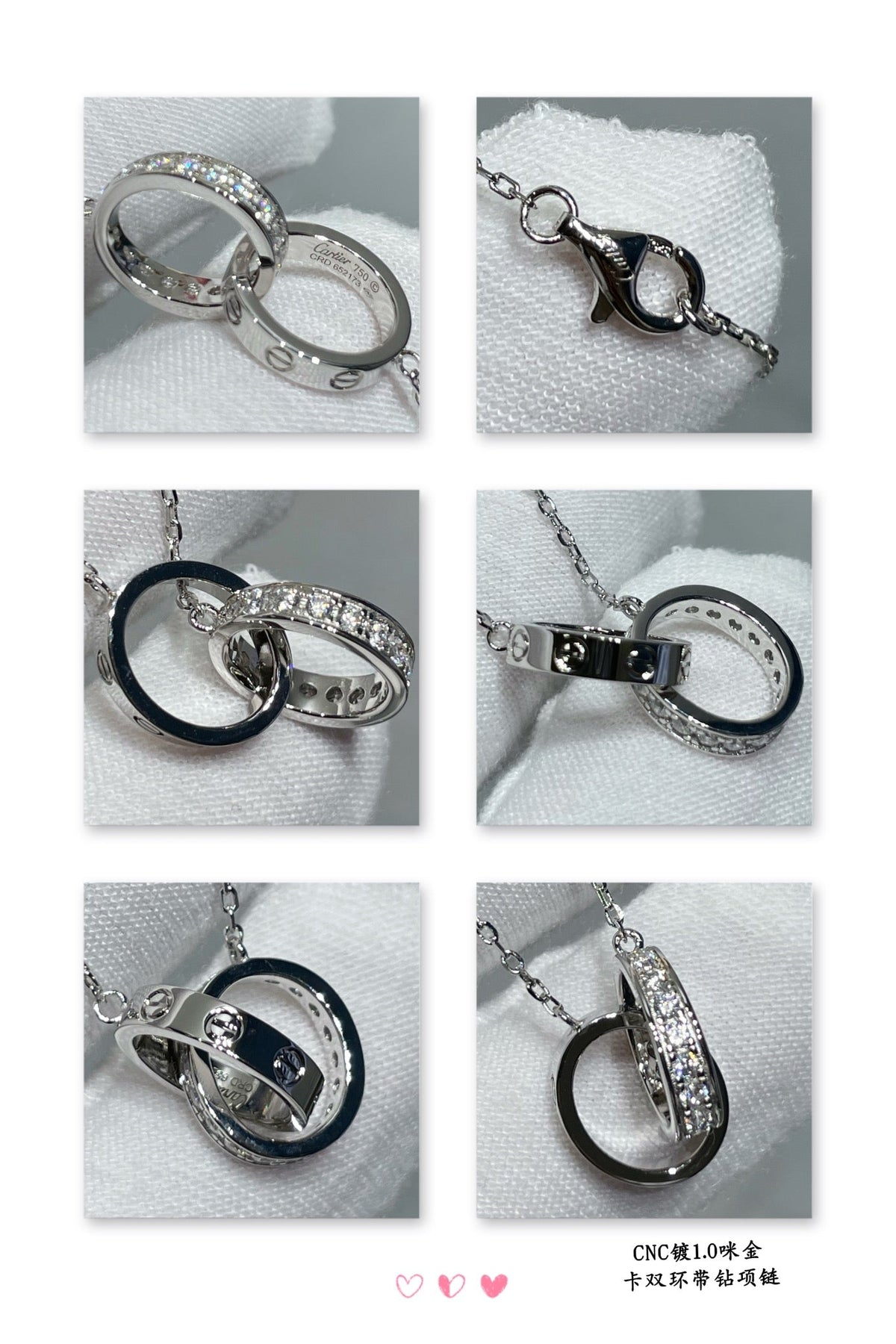 Martin Graham pendant necklace in polished metal-tone – detail view