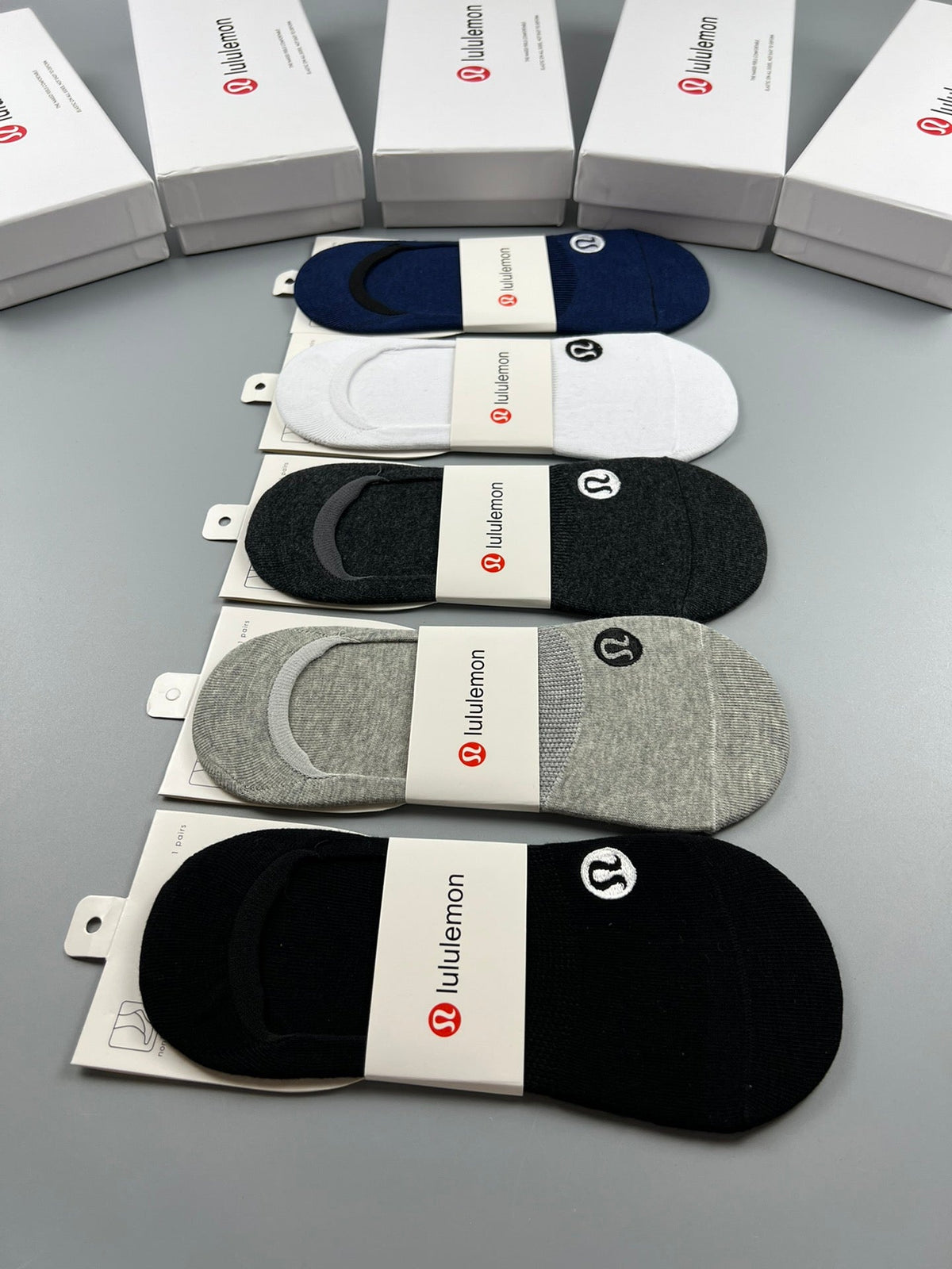 Lululemon Cotton No-Show Socks - 5-Pair Set
