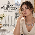 Vivienne Westwood Orb-Inspired Emblem Pendant Necklace in Polished Metal-Tone – Design 001 styled main image