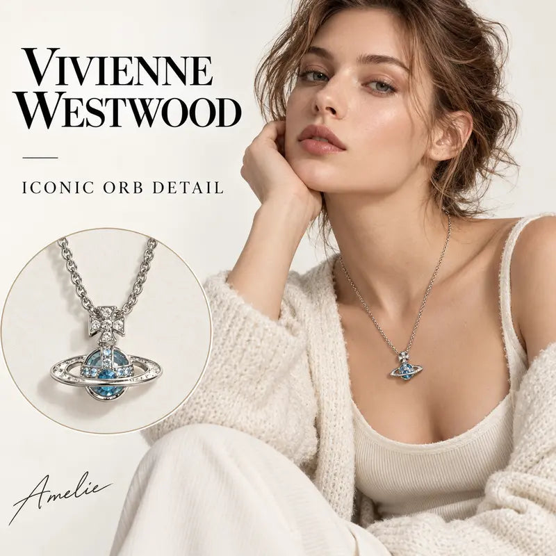 Vivienne Westwood Orb-Inspired Emblem Jewelry Accessory in Polished Metal-Tone – Design 009 styled main image