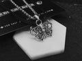 Gothic Emblem Pendant Necklace in Metal-Tone – Design 40 main product view