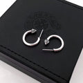 Gothic Emblem Statement Earrings in Metal-Tone main product view