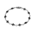 Gothic Emblem Statement Bracelet in Metal-Tone – Clear Crystal Detail main product view
