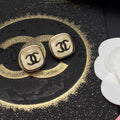 Letter Pearl-Detail Stud Earrings – Pearl Detail – Design 009 main product view