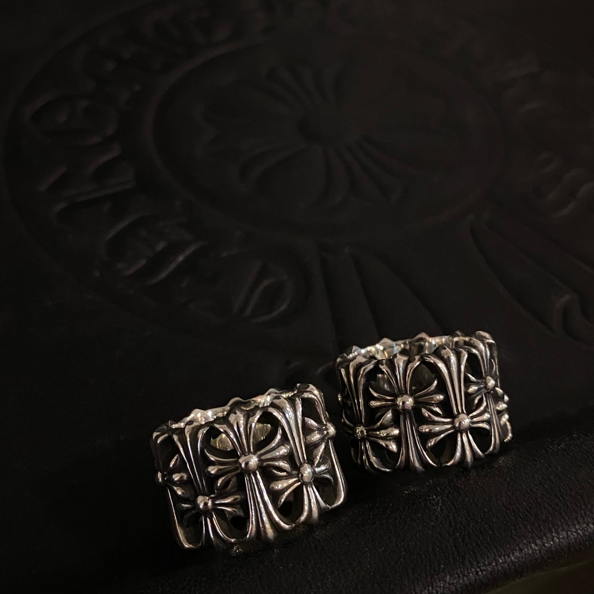 Gothic Cross Statement Ring in Antique Silver-Tone main product view
