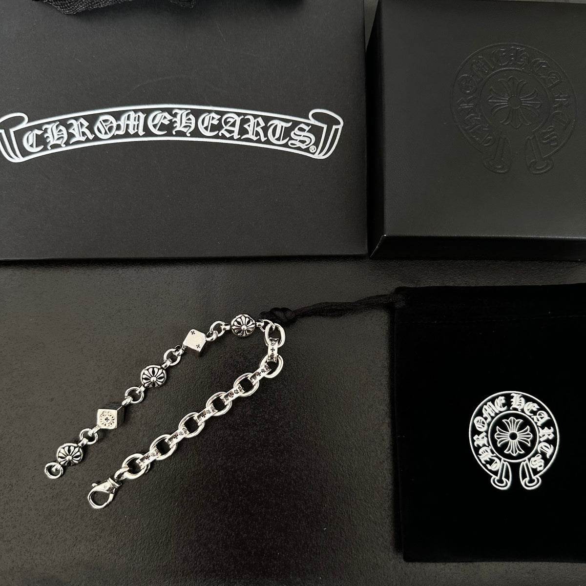 Dice Statement Bracelet in Metal-Tone main product view