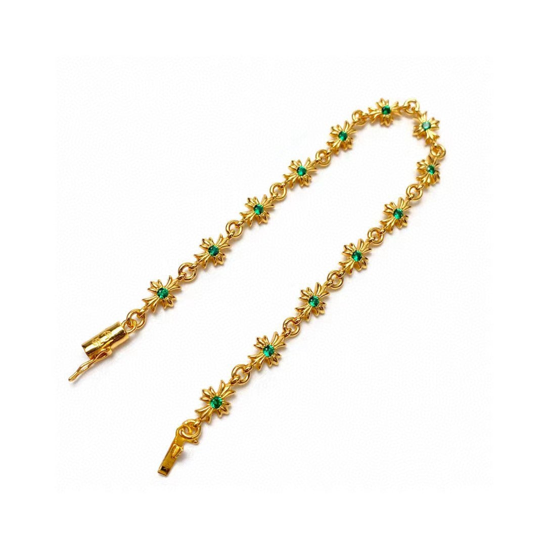 Signature Emblem Bracelet in Gold-Tone – Design 007 front product view