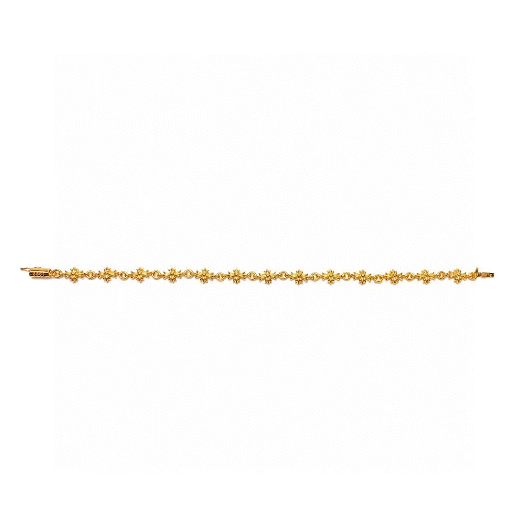 Cross Statement Bracelet in Antique Silver-Tone – Design 03 close-up detail