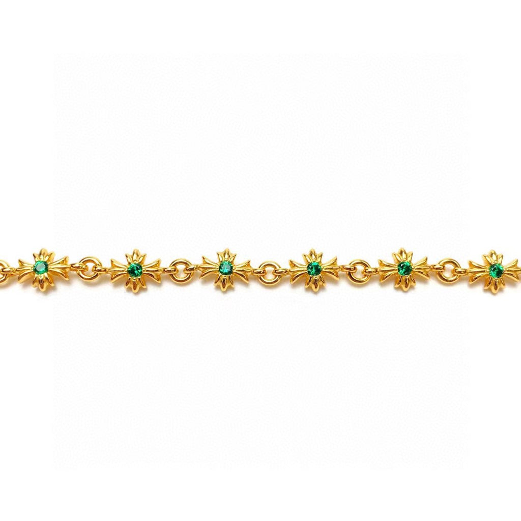 Cross Statement Bracelet in Antique Silver-Tone – Design 03 side detail