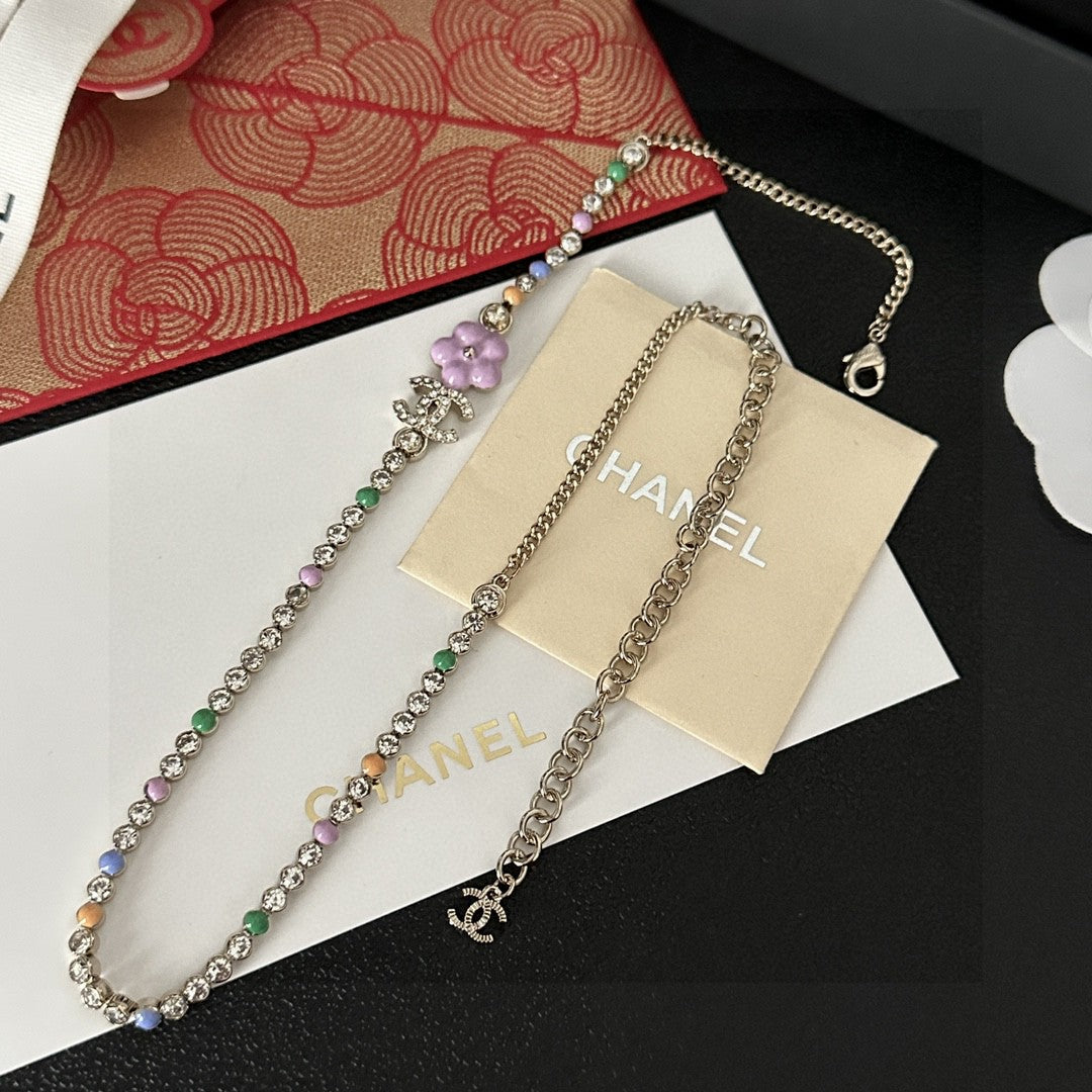 Letter Pendant Necklace in Polished Metal-Tone – Design 004 front product view