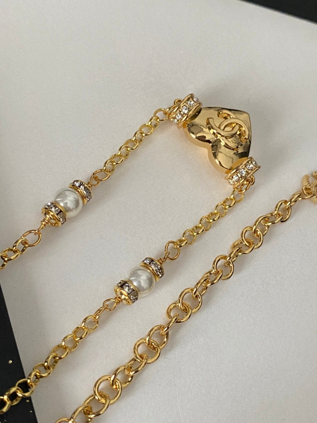 Letter Pendant Necklace in Polished Metal-Tone – Design 010 front product view