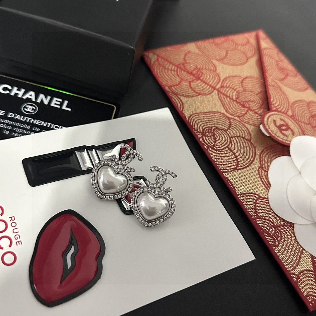 Signature Emblem Stud Earrings in Polished Metal-Tone – Design 013 front product view