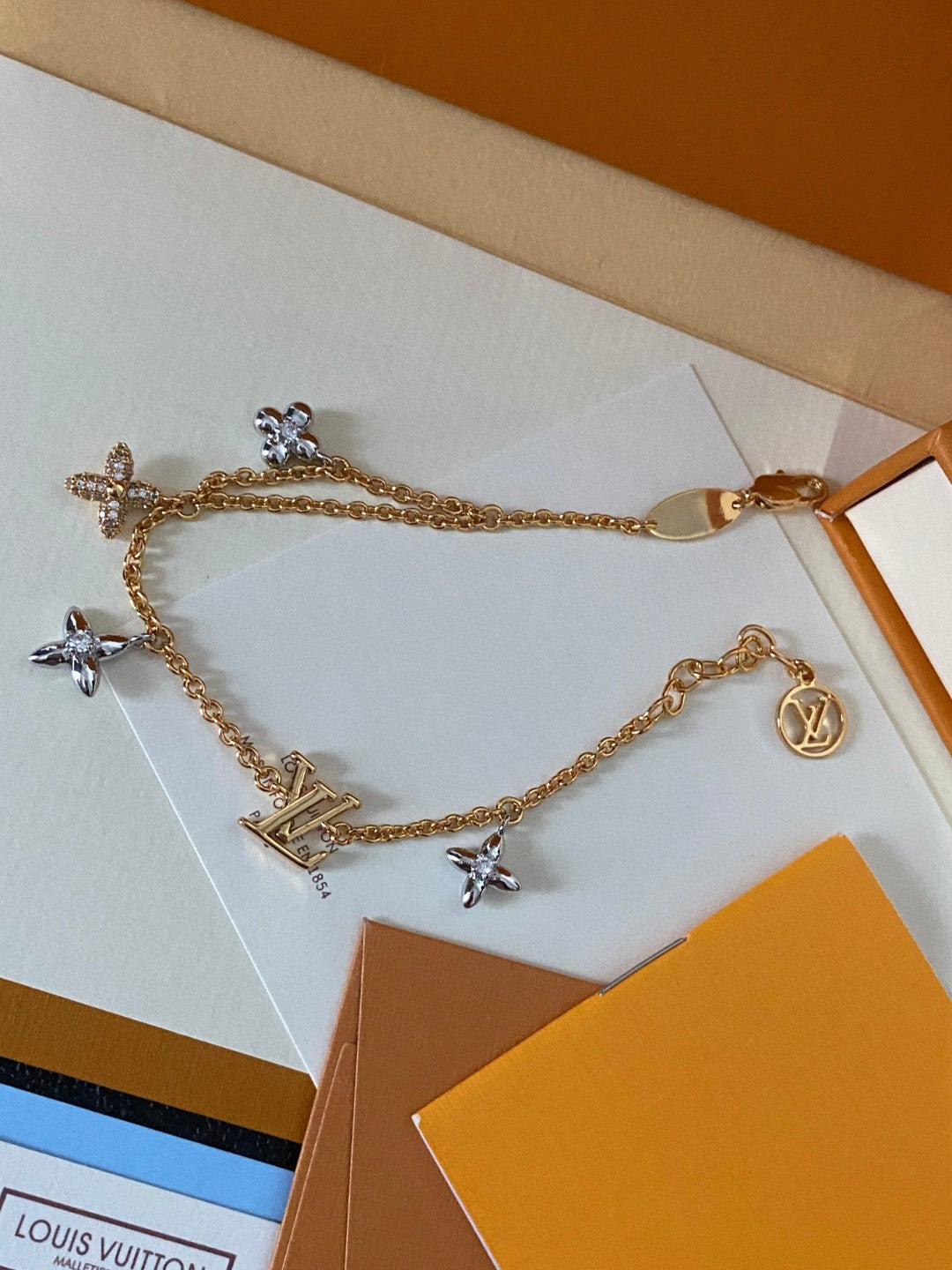 Geometric Emblem Bracelet in Gold-Tone – Design 028 main product view