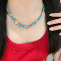 Geometric Emblem Pendant Necklace in Gold-Tone – Design 068 main product view