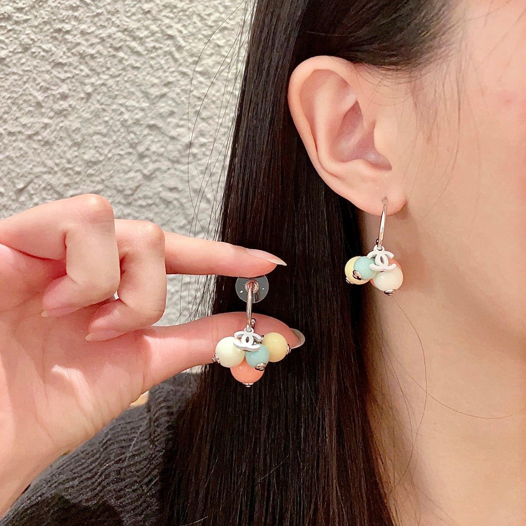 Signature Emblem Statement Earrings in Polished Metal-Tone – Design 044 main product view