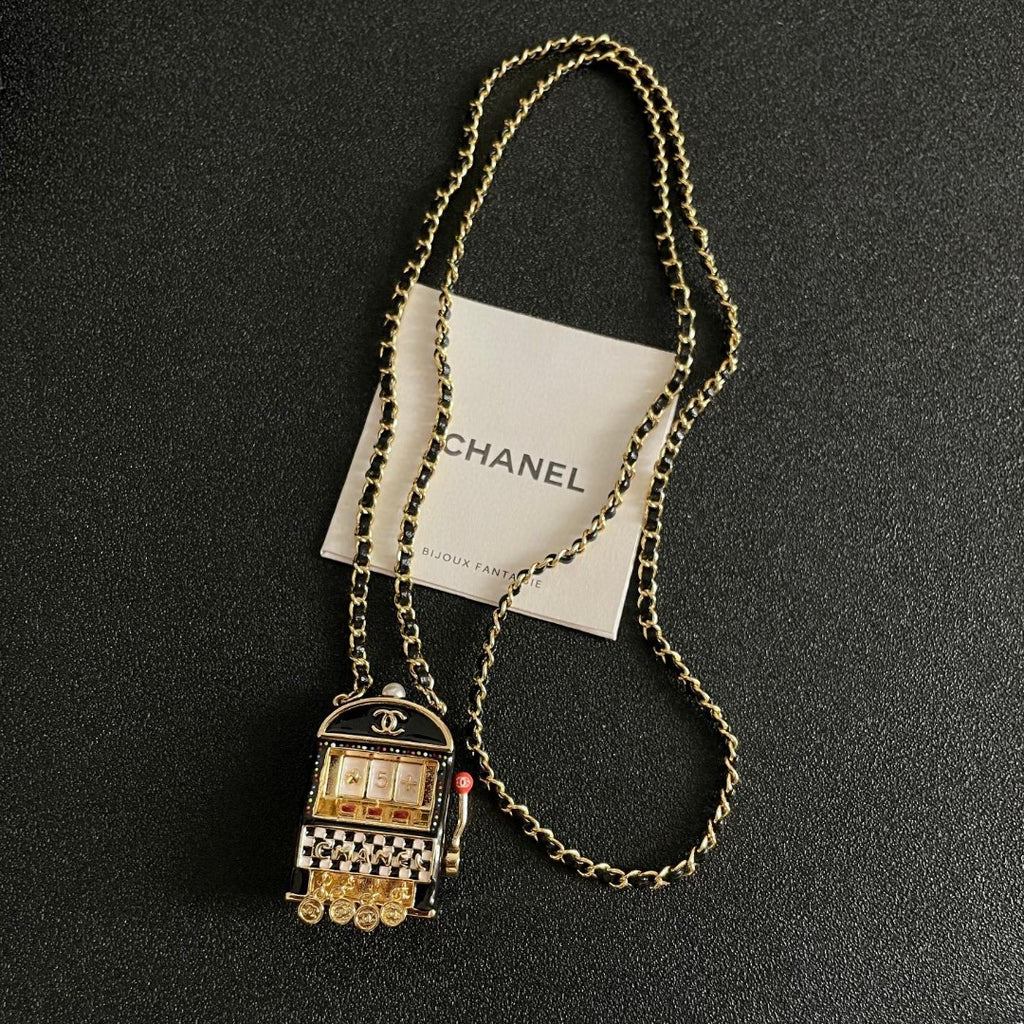 Signature Emblem Pendant Necklace in Polished Metal-Tone – Design 092 front product view
