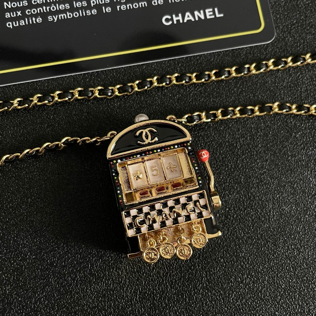 Signature Emblem Pendant Necklace in Polished Metal-Tone – Design 092 main product view