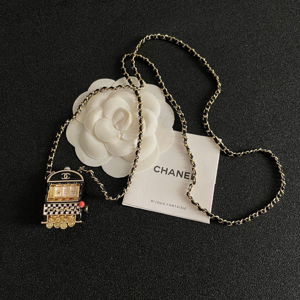 Signature Emblem Pendant Necklace in Polished Metal-Tone – Design 092 detail view