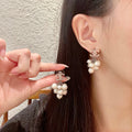 Double-C Emblem Statement Earrings in Polished Metal-Tone – Design 056 main product view