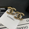 Letter Pearl-Detail Stud Earrings – Pearl Detail – Design 004 main product view