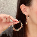 Double-C Emblem Pearl-Detail Statement Earrings – Pearl Detail – Design 020 main product view