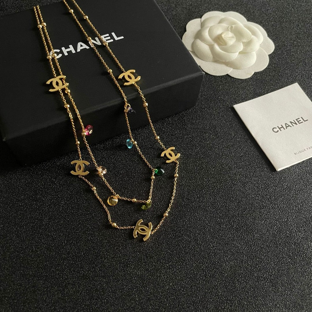 Signature Emblem Pendant Necklace in Polished Metal-Tone – Design 061 styled product view