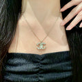 Double-C Emblem Crystal-Accent Pendant Necklace – Design 028 main product view
