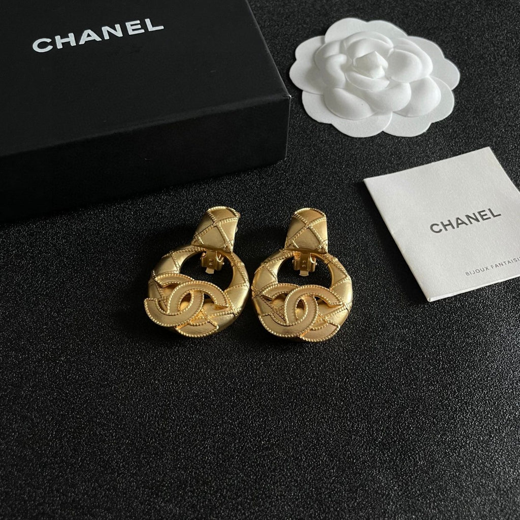 Double-C Emblem Jewelry Accessory in Polished Metal-Tone – Design 002 styled product view