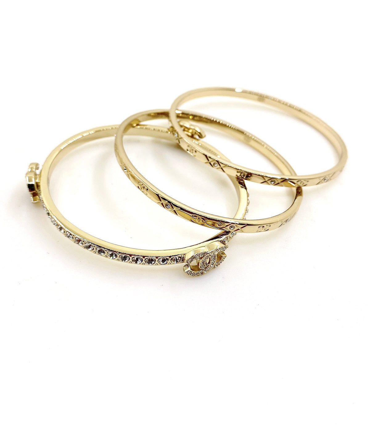 Signature Emblem Bangle in Gold-Tone – Design 006 main product view