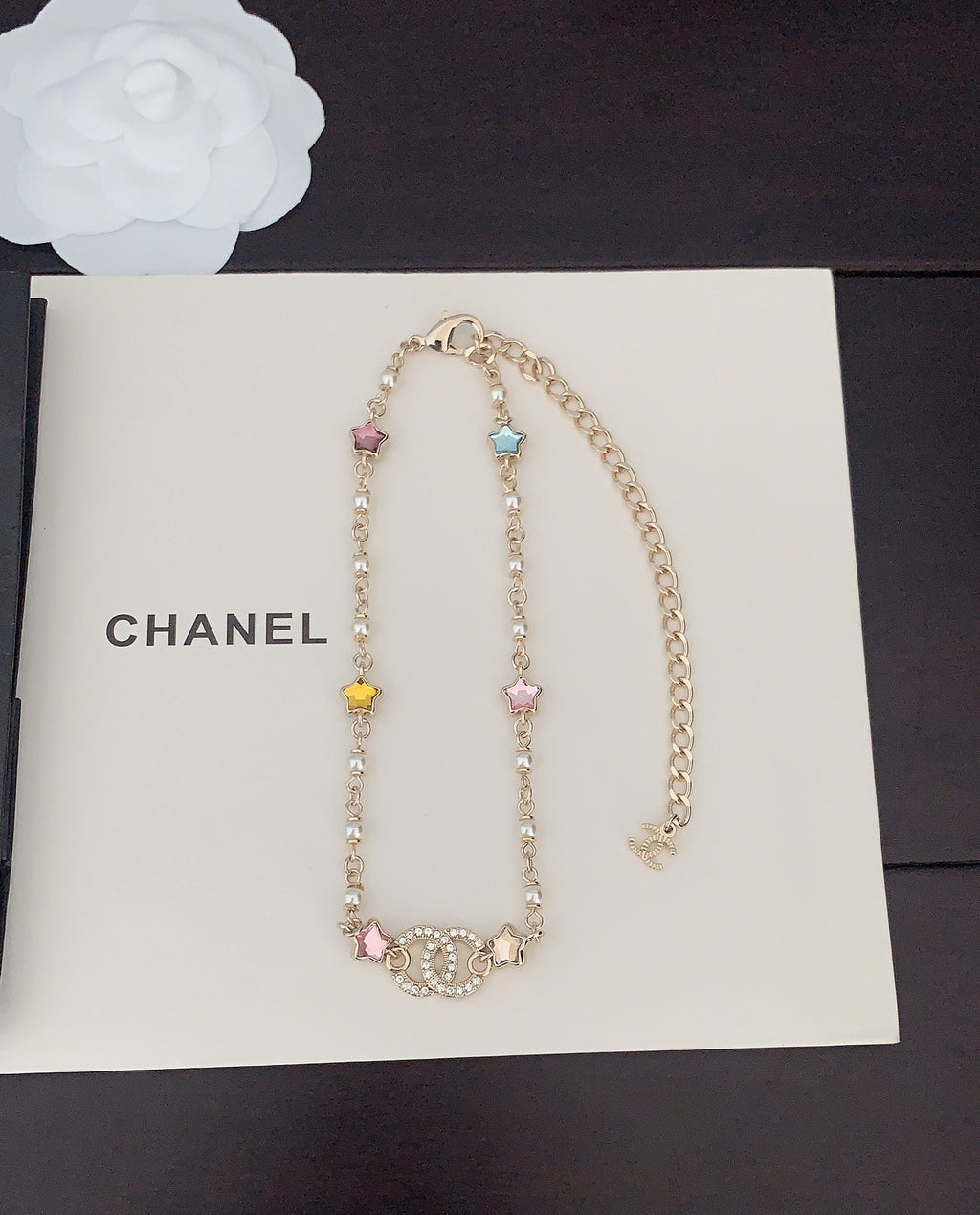 Signature Emblem Crystal-Accent Pendant Necklace – Design 017 detail view