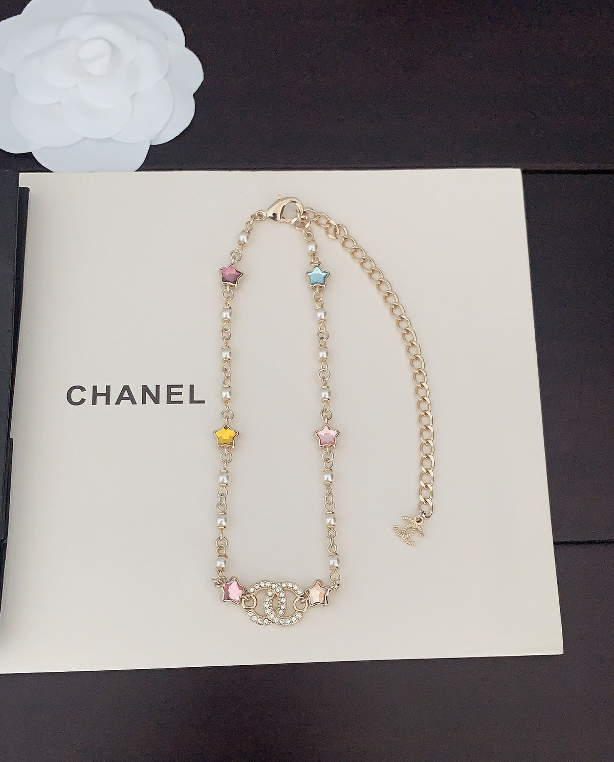 Signature Emblem Crystal-Accent Pendant Necklace – Design 017 detail view